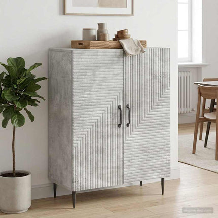 Sideboard Betonggrå 66 x 34,5 x 89,5 cm Konstruerat trä