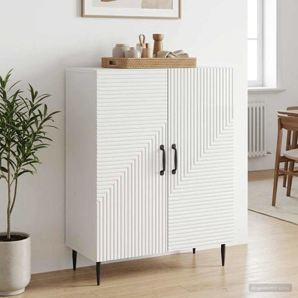 Sideboard Vit högglans 66 x 34,5 x 89,5 cm Konstruerat trä