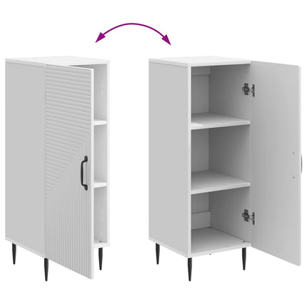 Sideboard Vit högglans 33 x 34,5 x 89,5 cm Konstruerat trä