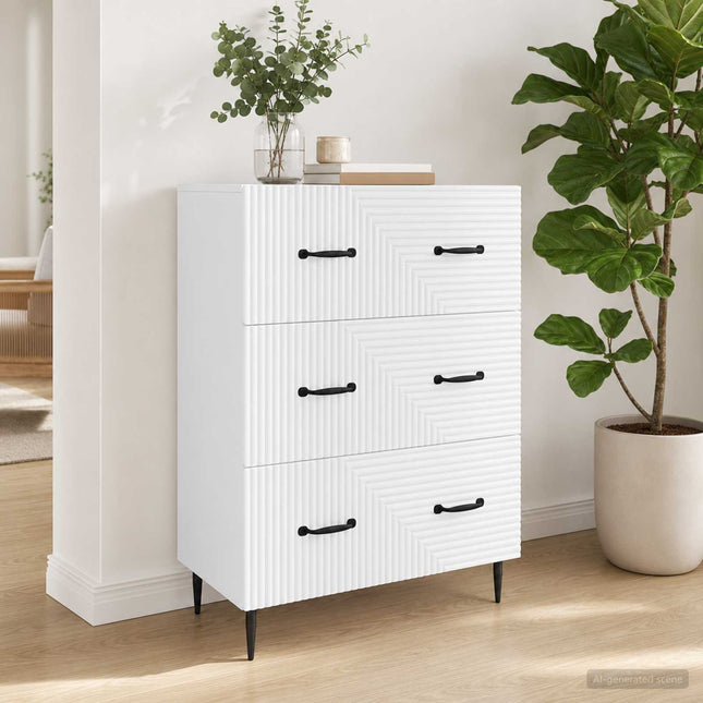 Lådans skåp Vit 66 x 34,5 x 89,5 cm Konstruerat trä