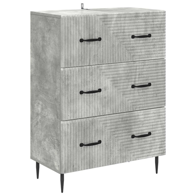 Lådans skåp Betonggrå 66 x 34,5 x 89,5 cm Konstruerat trä