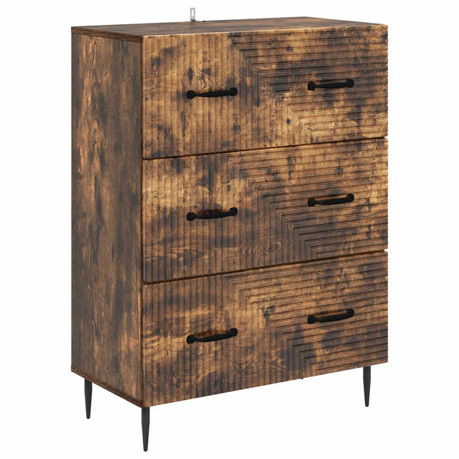 Lådans skåp Rökt ek 66 x 34,5 x 89,5 cm Konstruerat trä