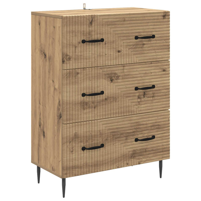 Lådans skåp 66 x 34,5 x 89,5 cm Konstruerat trä Artisan-ek