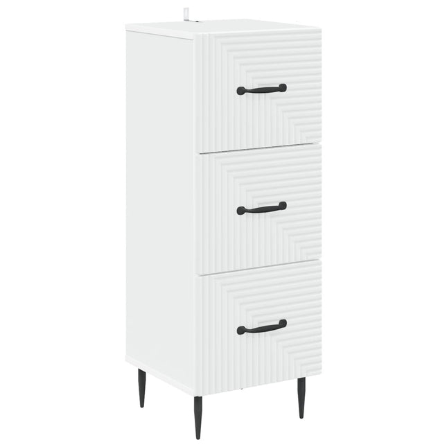 Lådans skåp Vit 33 x 34,5 x 89,5 cm Konstruerat trä