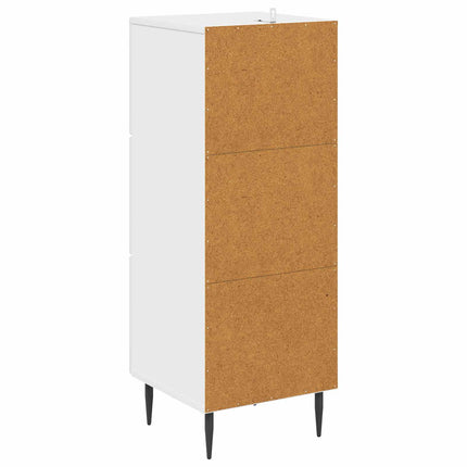 Lådans skåp Vit högglans 33 x 34,5 x 89,5 cm Konstruerat trä