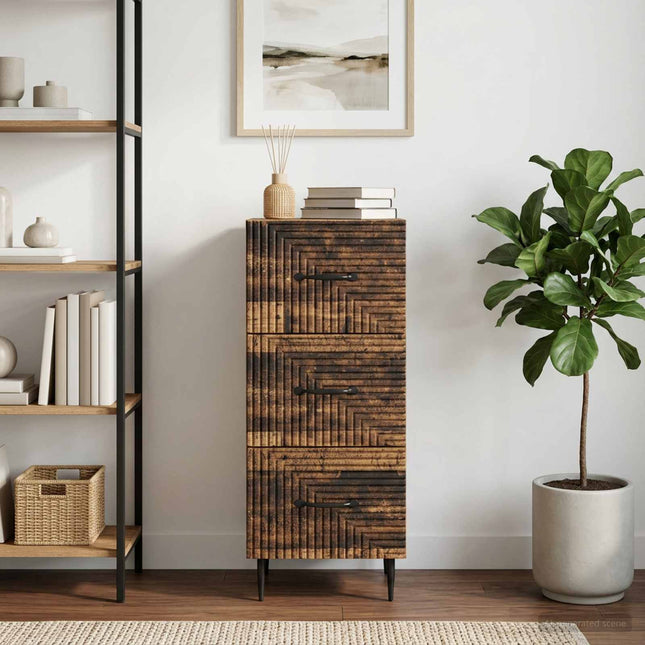 Lådans skåp Gammalt trä 33 x 34,5 x 89,5 cm Konstruerat trä