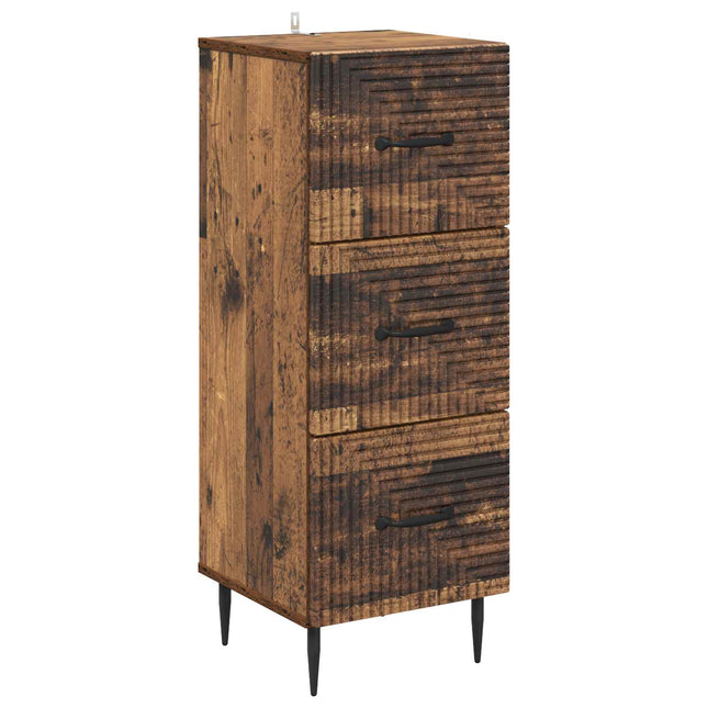 Lådans skåp Gammalt trä 33 x 34,5 x 89,5 cm Konstruerat trä