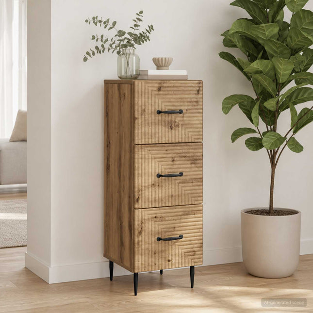Lådans skåp 33 x 34,5 x 89,5 cm Konstruerat trä Artisan-ek