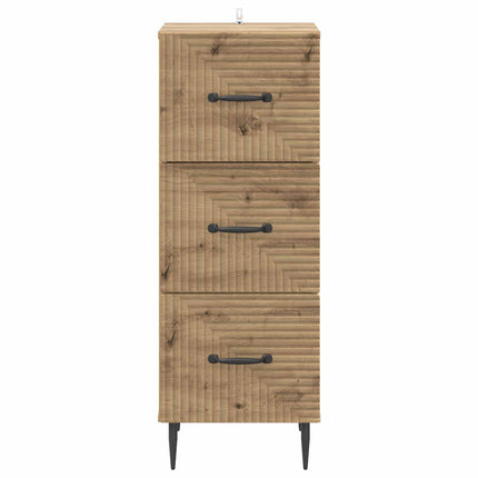 Lådans skåp Artisan-ek 33 x 34,5 x 89,5 cm Konstruerat trä