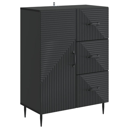 Sideboard med låda Svart 66 x 34,5 x 89,5 cm Konstruerat trä