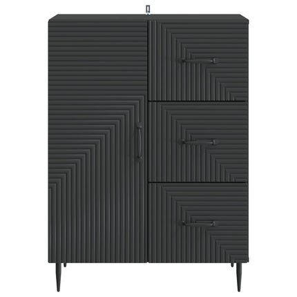 Sideboard med låda Svart 66 x 34,5 x 89,5 cm Konstruerat trä
