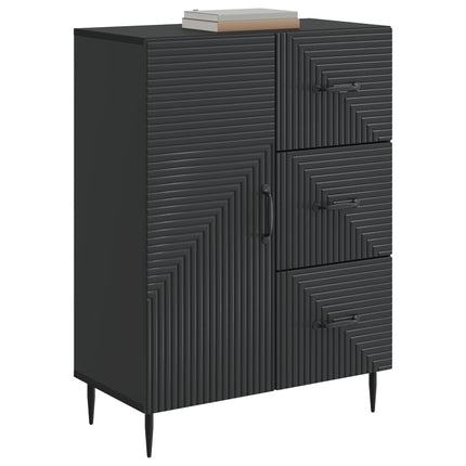 Sideboard med låda Svart 66 x 34,5 x 89,5 cm Konstruerat trä