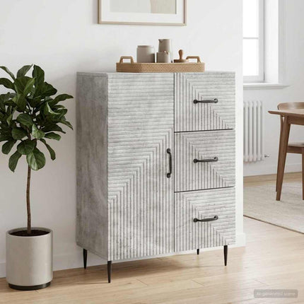 Sideboard Betonggrå 66 x 34,5 x 89,5 cm Konstruerat trä