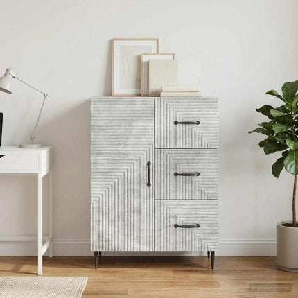 Sideboard Betonggrå 66 x 34,5 x 89,5 cm Konstruerat trä