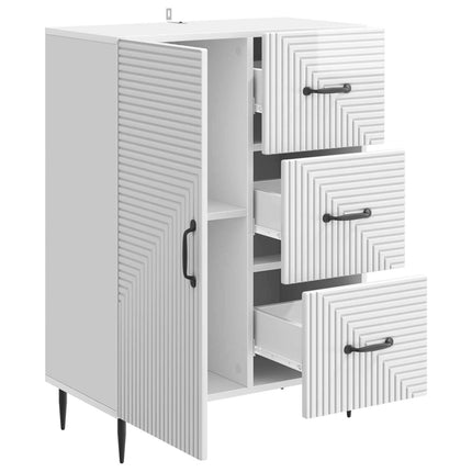 Sideboard Vit högglans 66 x 34,5 x 89,5 cm Konstruerat trä