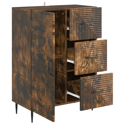 Sideboard med låda Rökt ek 66 x 34,5 x 89,5 cm Konstruerat trä