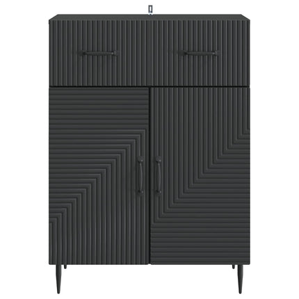 Sideboard med låda Svart 66 x 34,5 x 89,5 cm Konstruerat trä