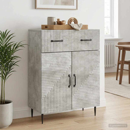 Sideboard Betonggrå 66 x 34,5 x 89,5 cm Konstruerat trä