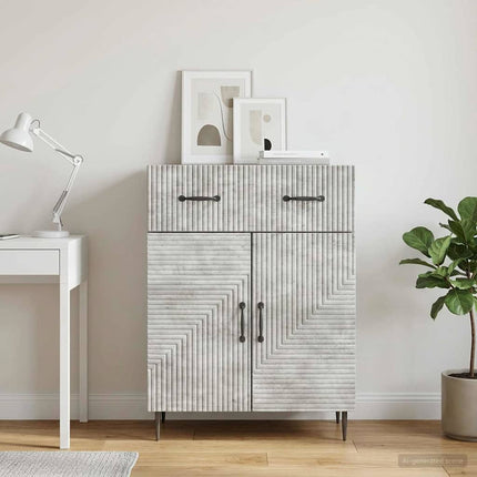 Sideboard Betonggrå 66 x 34,5 x 89,5 cm Konstruerat trä