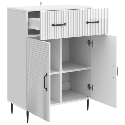 Sideboard Vit högglans 66 x 34,5 x 89,5 cm Konstruerat trä