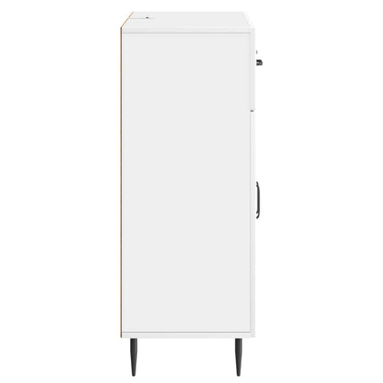 Sideboard Vit högglans 66 x 34,5 x 89,5 cm Konstruerat trä