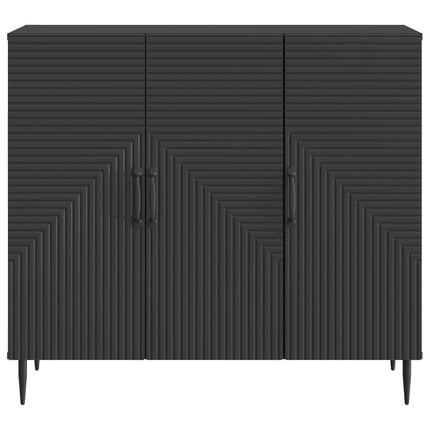 Sideboard Svart 89 x 34,5 x 80 cm Konstruerat trä