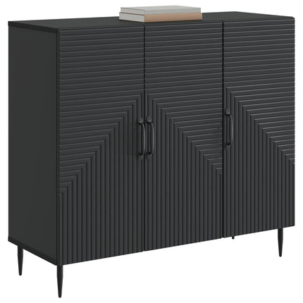Sideboard Svart 89 x 34,5 x 80 cm Konstruerat trä