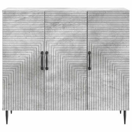 Sideboard Betonggrå 89 x 34,5 x 80 cm Konstruerat trä