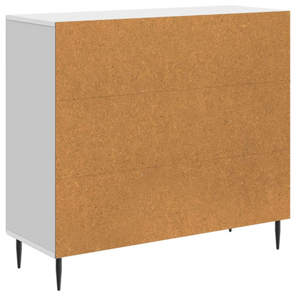 Sideboard Vit högglans 89 x 34,5 x 80 cm Konstruerat trä