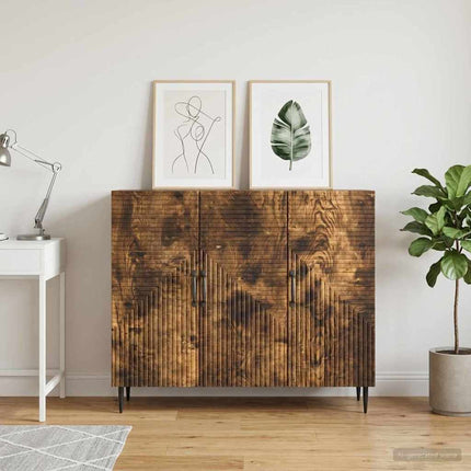 Sideboard Rökt ek 89 x 34,5 x 80 cm Konstruerat trä