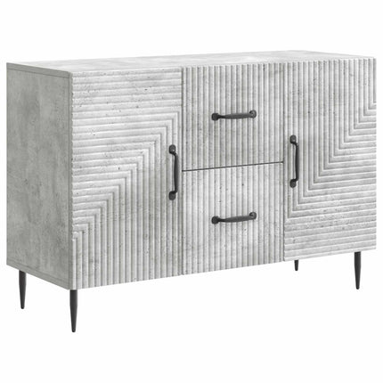 Sideboard med låda Betonggrå 89 x 34,5 x 60 cm Konstruerat trä