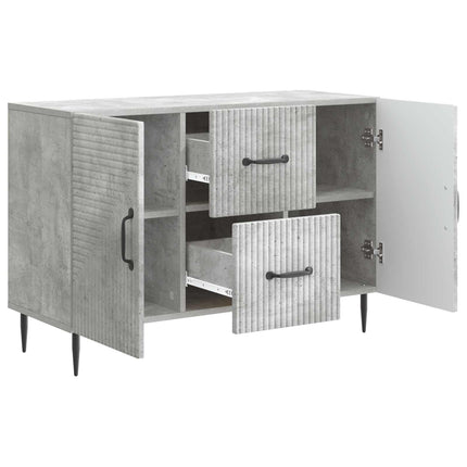 Sideboard med låda Betonggrå 89 x 34,5 x 60 cm Konstruerat trä