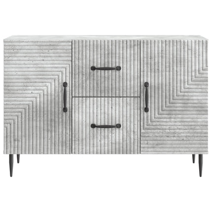 Sideboard med låda Betonggrå 89 x 34,5 x 60 cm Konstruerat trä