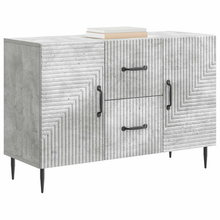 Sideboard med låda Betonggrå 89 x 34,5 x 60 cm Konstruerat trä