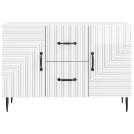 Sideboard Vit högglans 89 x 34,5 x 60 cm Konstruerat trä