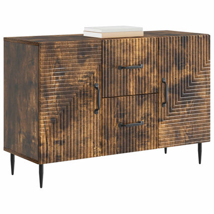 Sideboard med låda Rökt ek 89 x 34,5 x 60 cm Konstruerat trä
