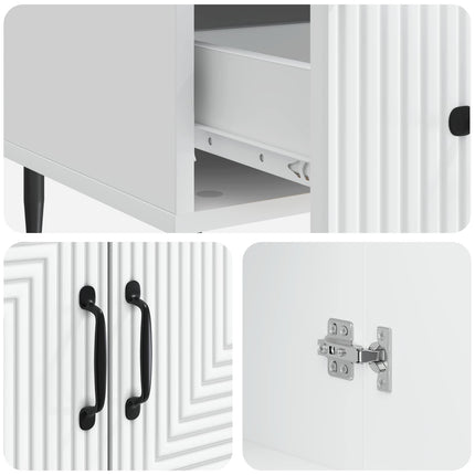 Sideboard Vit 66 x 34,5 x 95 cm Konstruerat trä
