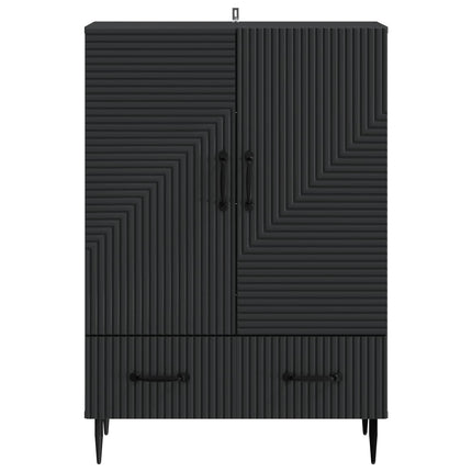 Sideboard med låda Svart 66 x 34,5 x 95 cm Konstruerat trä