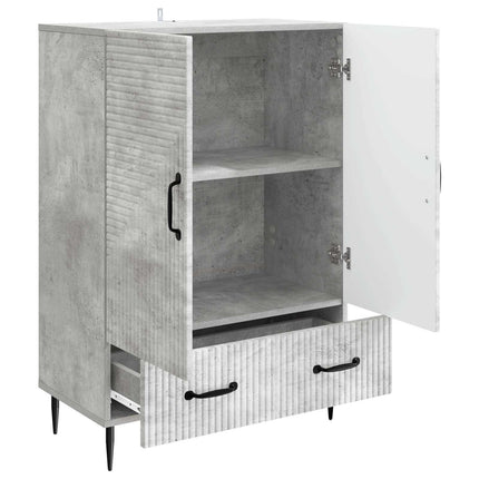 Sideboard med låda Betonggrå 66 x 34,5 x 95 cm Konstruerat trä