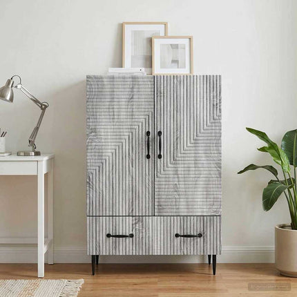 Sideboard Grå sonoma-ek 66 x 34,5 x 95 cm Konstruerat trä