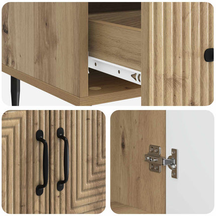 Sideboard Artisan-ek 66 x 34,5 x 95 cm Konstruerat trä