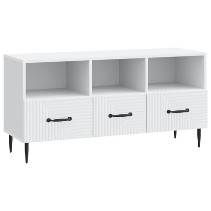 TV-skåp med låda Vit 102 x 34,5 x 50 cm Konstruerat trä