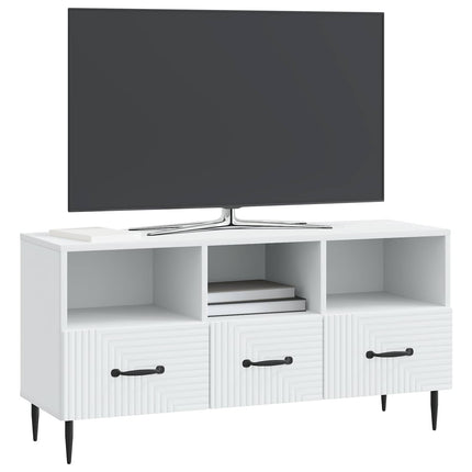 TV-skåp med låda Vit 102 x 34,5 x 50 cm Konstruerat trä
