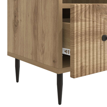 TV-skåp med låda Artisan-ek 102 x 34,5 x 50 cm Konstruerat trä