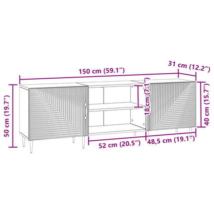 TV-skåp Sonoma-ek 150 x 31 x 50 cm Konstruerat trä