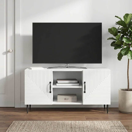 TV-skåp Vit 102 x 34,5 x 50 cm Konstruerat trä