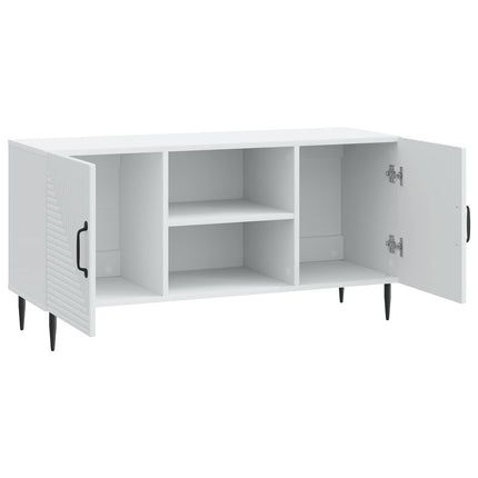TV-skåp Vit 102 x 34,5 x 50 cm Konstruerat trä