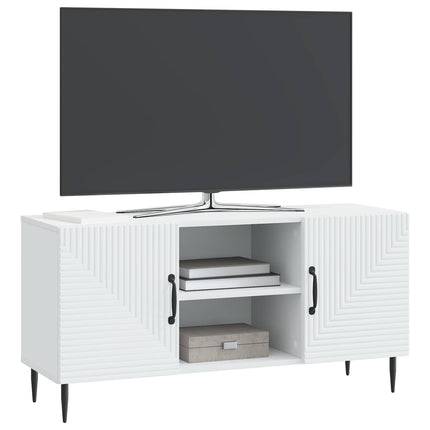 TV-skåp Vit 102 x 34,5 x 50 cm Konstruerat trä