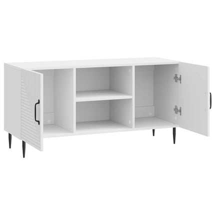 TV-skåp Vit högglans 102 x 34,5 x 50 cm Konstruerat trä