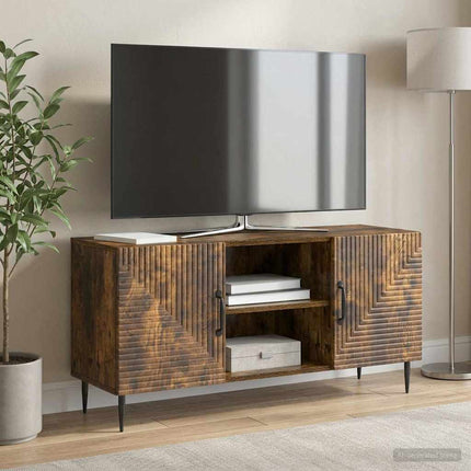 TV-skåp Rökt ek 102 x 34,5 x 50 cm Konstruerat trä
